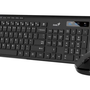 COMBO TECLADO + MOUSE GENIUS SLIMSTAR 8230 BLACK / INALAMBRICO USB +BLUETOOTH